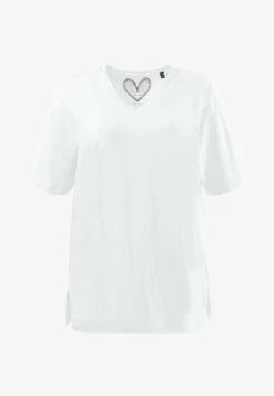 Ulla Popken PLUS SIZE V-NECK TEE - T-Shirt Basic - Schneeweiß -Ulla Popken 012ed739929d4083a309858e5ad725c9