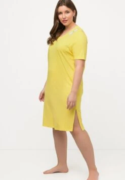 Ulla Popken Nachthemd - Vanilla Yellow -Ulla Popken 016ddbf2bfcf42489a1799988857f9bc