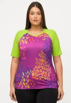 Ulla Popken COLOR BLOCK LEOPARD PRINT STRETCH - T-Shirt Print - Dark Magenta -Ulla Popken 01f986026b3d41b9aa0f31256c1c062d 1