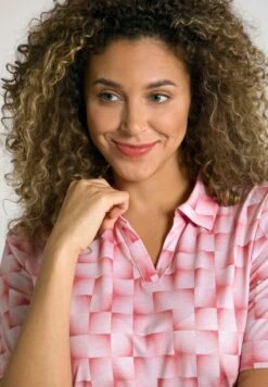 Ulla Popken GEOMETRY PRINT - Poloshirt - Schneeweiß -Ulla Popken 0266ff3055fc456c893d1e535c5e6beb