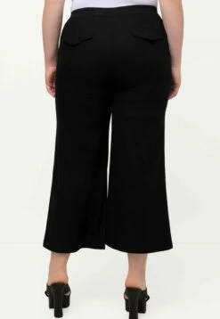 Ulla Popken 7/8 EN TAILLE ÉLASTIQUE ET JAMBE LARGE - Stoffhose - Noir -Ulla Popken 035590a6c6a64ccbabfe432ef233cafe