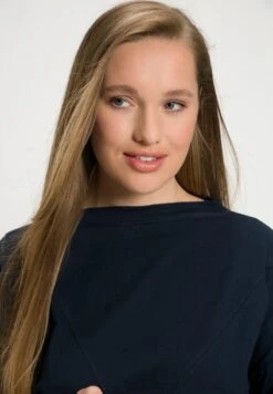 Ulla Popken Langarmshirt - Marine -Ulla Popken 03ebf4b6342e45ed945bf1feef9e318a