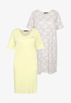 Ulla Popken Nachthemd - Light Yellow Multi -Ulla Popken 04090f0a19a14e97ba8fcfb83feaab1c