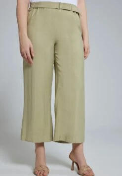 Ulla Popken Stoffhose - Helles Schilf