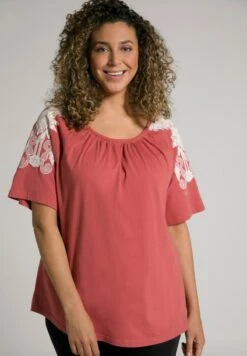 Ulla Popken T-Shirt Print - Rouge