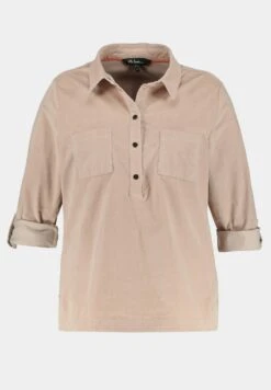Ulla Popken Bluse - Donkerbeige -Ulla Popken 04e57826a2614b75bedb00393b308482