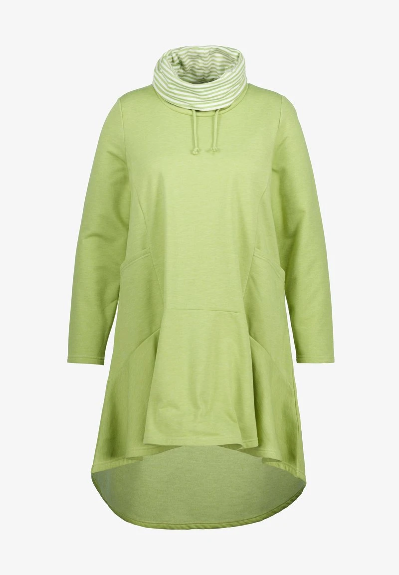 Ulla Popken STRIPE COLLAR - Freizeitkleid - May Green 6 Ulla Popken STRIPE COLLAR - Freizeitkleid - May Green – Bild 4