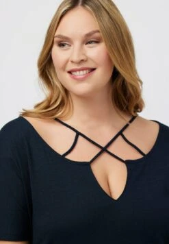 Ulla Popken T-Shirt Basic - Marine -Ulla Popken 054c18d672cf40e0b311b8bfaa10e517