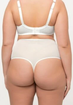 Ulla Popken EN AVEC STRASS FANTAISIE STRING EN T À L'ARRIÈ - String - Blanc Neige -Ulla Popken 06159f34508a4afe9b35f148fd698e06