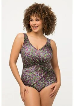 Ulla Popken À BONNETS SOUPLES DRAPÉ ET EFFET CACHE-CŒUR IM - Badeanzug - Vin Rouge