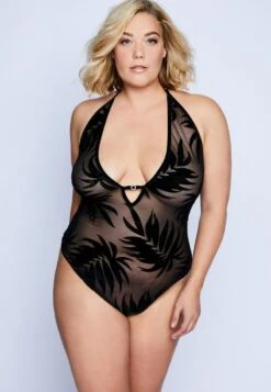 Ulla Popken WILD LEAVES - Body - Black