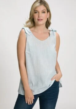 Ulla Popken Bluse - Pearl Blue Stripe -Ulla Popken 07feabeada424ed5b3b7721d1d7c2f53 1