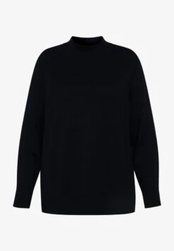 Ulla Popken STEHKRAGEN LANGARM - Strickpullover - Schwarz -Ulla Popken 089708e31fac490faffd3895f0864bcc