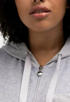 Ulla Popken LOUNGEWEAR KAPUZE - Sweatjacke - Hellgrau Mélange -Ulla Popken 08ae9991207c4d319db36984154056f4