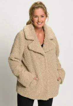 Ulla Popken Wintermantel - Beige -Ulla Popken 0962a180cc454199af383bee2c992d94 1