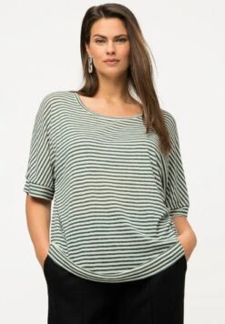 Ulla Popken OVERSIZED DÉCOLLETÉ ROND ET MANCHES COURTES - T-Shirt Print - Roseau Clair -Ulla Popken 0b66fca31c0049d4a599962a983ac655