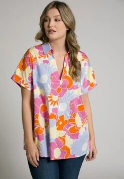 Ulla Popken VINTAGE-BLÜTEN,HALBARM - Hemdbluse - Marine -Ulla Popken 0bebd7ae115743d086b1b54ad924cd6a