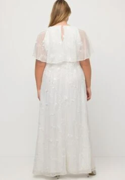 Ulla Popken Broderie Couture Princesse Col En V - Ballkleid - Blanc Cassé -Ulla Popken 0bef877778be46b08e407d0879e19508