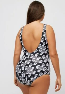 Ulla Popken Badeanzug - Black Multi -Ulla Popken 0d52f9c8c11b45bda72a6149432e7e99