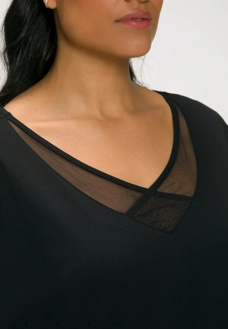 Ulla Popken COL EN V MANCHES LONGU - Nachthemd - Noir 6 Ulla Popken COL EN V MANCHES LONGU - Nachthemd - Noir – Bild 4