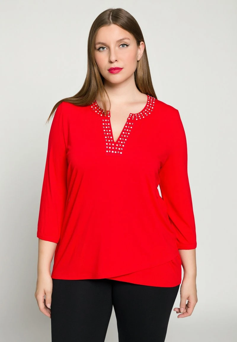 Ulla Popken Langarmshirt - Baksteenrood 3 Ulla Popken Langarmshirt - Baksteenrood