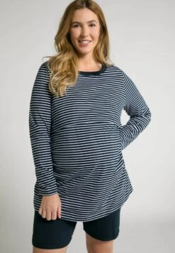 Ulla Popken Nachtwäsche Set - Navy Blue Stripe -Ulla Popken 0fb22cdba1484809b13335378c4a52bb