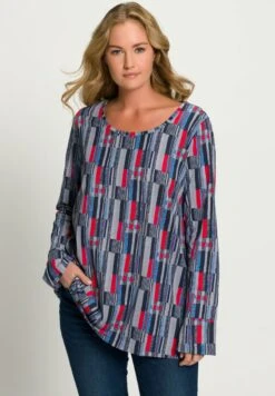 Ulla Popken Langarmshirt - Bleu Marine