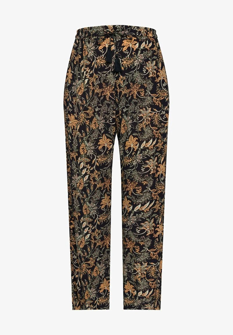 Ulla Popken TROPICAL LEAF PRINT FIT - Stoffhose - Black 7 Ulla Popken TROPICAL LEAF PRINT FIT - Stoffhose - Black – Bild 5