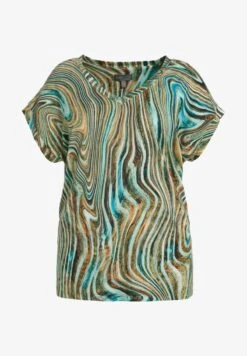 Ulla Popken T-Shirt Print - Dunkelbraun -Ulla Popken 12d3ec47ae5a462f8052e2f32044d1dd