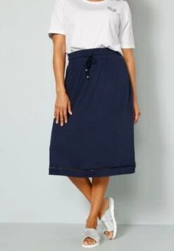 Ulla Popken LIGNE EN A AVEC TAILLE ÉLASTIQUE E - A-Linien-Rock - Bleu Nuit -Ulla Popken 13181c7ac6924453b1cfed9d9e60c4b5