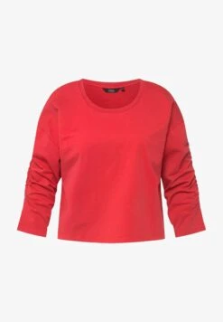Ulla Popken COL ROND MANCHES 3/4. - Sweatshirt - Rouge Poivron -Ulla Popken 145a0652ee5249f1ad631a4e8c1eb539