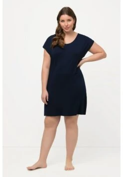 Ulla Popken MANCHES COURTES - Nachthemd - Bleu Nuit -Ulla Popken 14efbef5d87a4ad2bd98c058e83a5525