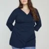 Ulla Popken BELLIEVA - Langarmshirt - Marine -Ulla Popken 160ce53cad90401babddf9ba3e87012c