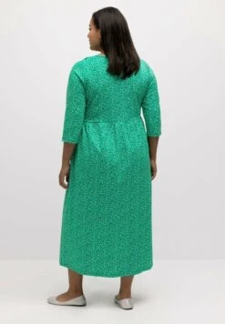 Ulla Popken PASTELL BLÜTEN 3/4 ARM - Jerseykleid - Turquoise Multi -Ulla Popken 17f05b857d864bd4b24c88f9f3f56ee0