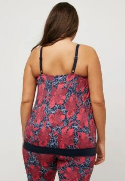 Ulla Popken DE TANKINI FLEURS BONNETS SOUPLES BASE ÉLASTIQUE - Unterhemd/-shirt - Marine -Ulla Popken 17fc702ecd484b948343b4b36d27edfe