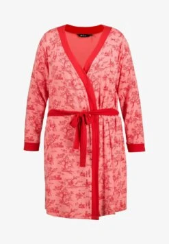 Ulla Popken Bademantel - Light Red Multi -Ulla Popken 18174b9682824fee92f3d922c2cd14bf