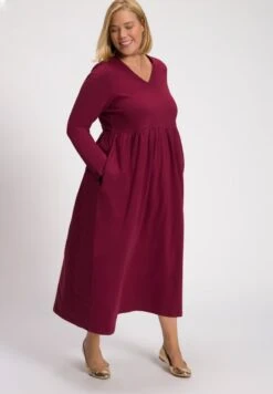 Ulla Popken Jerseykleid - Karminrot -Ulla Popken 183ef3e716a143b4bd0c8cba527805ea 1