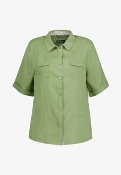 Ulla Popken FLOWER-DECOR - Hemdbluse - Erbse -Ulla Popken 19a807e43199461793a98500a14bafb2