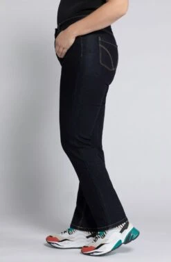Ulla Popken Jeans Straight Leg - Dark Blue Denim -Ulla Popken 1a46426123d84bf1a2c58f46b44a232a