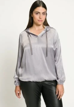 Ulla Popken Bluse - Gris Clair Chiné -Ulla Popken 1adf0e2b68744f338430c9cfbec52d96 1