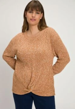 Ulla Popken LANGE MOUWEN - Strickpullover - Goudbruin