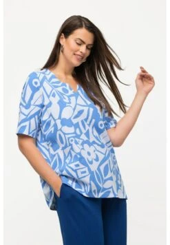 Ulla Popken MANCHES COURTES - Bluse - Bleu Acier -Ulla Popken 1d04eeaed2d442dd9b53d44a08870eda