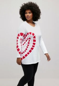 Ulla Popken Sweatshirt - Schneeweiß