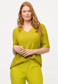 Ulla Popken Tissu Texturé 3D Col En V Et Manches Courtes - Bluse - Pistache 10 Ulla Popken Tissu Texturé 3D Col En V Et Manches Courtes - Bluse - Pistache -Ulla Popken 1de3f8f45f2f41f2a5d27b00e1886dcb