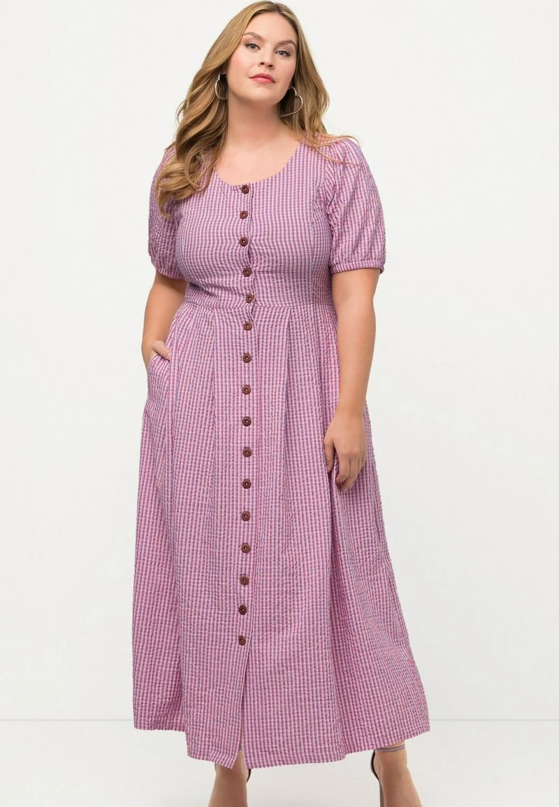 Ulla Popken Blusenkleid - Melon Rose 4 Ulla Popken Blusenkleid - Melon Rose – Bild 2