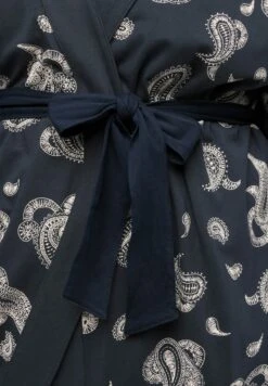 Ulla Popken MOTIF CACHEMIRE À COL EN V, EN - Bademantel - Marine -Ulla Popken 1f25ce244e574e2283e6763c8d013504