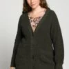 Ulla Popken GRANDPA - Strickjacke - Pond Green
