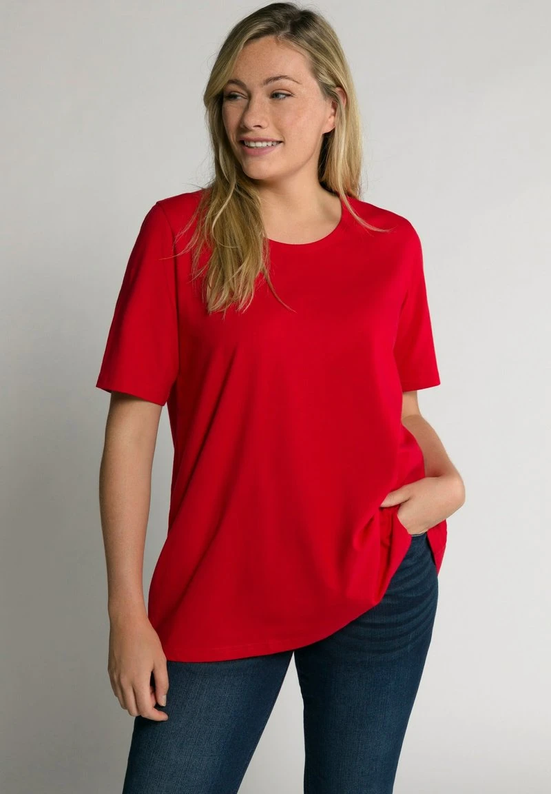 Ulla Popken RUNDHALSAUSSCHNITT - T-Shirt Basic - Salsa 4 Ulla Popken RUNDHALSAUSSCHNITT - T-Shirt Basic - Salsa – Bild 2