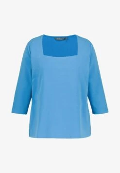 Ulla Popken QUERNAHT, CLASSIC, CARRÉE-AUSSCHNITT, 3/4-ARM - Langarmshirt - Stahlblau -Ulla Popken 20d246e1620042469e42f1a2e9733e7a