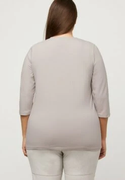 Ulla Popken Langarmshirt - Graubeige -Ulla Popken 213845d7be0549e7a40738f45b94ac71